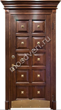 Дверь, отделанная массивом дуба с декорированной верхней фрамугой - купить от производителя Мосдвери Дверь, отделанная массивом дуба с декорированной верхней фрамугой