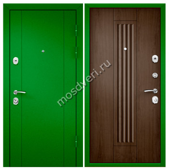 Зеленая входная дверь в квартиру ZVD-20 - купить от производителя Мосдвери Зеленая входная дверь в квартиру ZVD-20