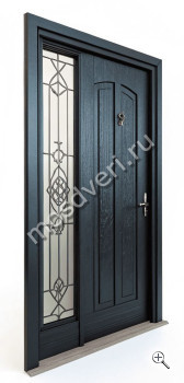 Входная дверь в коттедж черного цвета - купить от производителя Мосдвери Входная дверь в коттедж черного цвета
